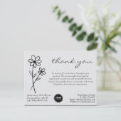 Kundenspezifische Logos und QR-Code Vielen Dank Postkarte (Stehend Vorderseite)