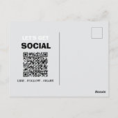 Kundenspezifische Logos und QR-Code Vielen Dank Postkarte (Rückseite)