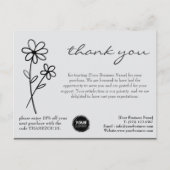 Kundenspezifische Logos und QR-Code Vielen Dank Postkarte (Vorderseite)