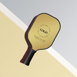Kundenspezifische Logos und Texte für die goldene  Pickleball Schläger