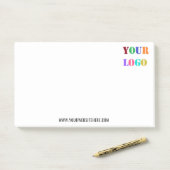 Kundenspezifische Logos und Textwerbung Post-it Klebezettel (Auf Schreibtisch)