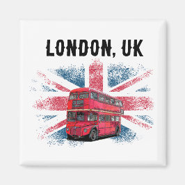 Kundenspezifische Londoner Red Bus Union Jack Souv Magnet