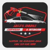 Kundenspezifische Lösungen für den mobilen Autoabw Quadratischer Aufkleber (Vorderseite)