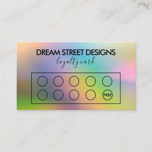Kundenspezifische Loyalitätskarte Visitenkarte (Vorderseite)