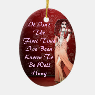 Kundenspezifische lustige Dragqueen Keramikornament
