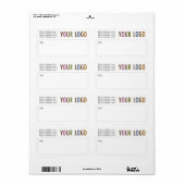 Kundenspezifische Mailing-Labels mit Firmenlogo (Vorne)