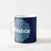 Kundenspezifische Mandala-Tasse Kaffeetasse (Vorderseite Links)