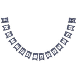 Kundenspezifische Marine-gestreifte adrette Wimpelkette