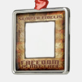 Kundenspezifische Marineverzierung Silbernes Ornament (Links)