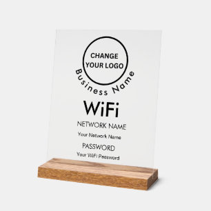 Kundenspezifische Markenbezeichnungen Wifi-Details Acrylschild