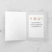 Kundenspezifische Master-Grade Glückwunschkarte Karte (Innenseite)