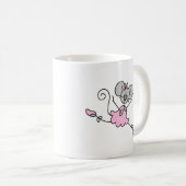 Kundenspezifische Mäuseballerina-Tasse Kaffeetasse (VorderseiteRechts)