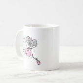 Kundenspezifische Mäuseballerina-Tasse Kaffeetasse (Vorderseite Links)