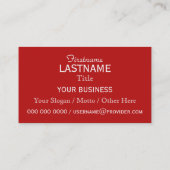 Kundenspezifische medizinische berufliche visitenkarte (Rückseite)