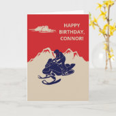 Kundenspezifische Meldung für Schneemobil und Berg Karte (Gelbe Blume)