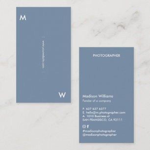 Kundenspezifische Minimal-Monogram-Visitenkarte Visitenkarte