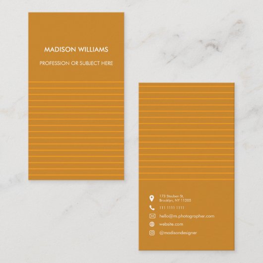 Kundenspezifische Minimal-Monogram-Visitenkarte Visitenkarte (Vorne/Hinten)