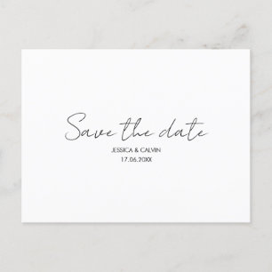 Kundenspezifische Minimal Save the Date Hochzeitka Postkarte
