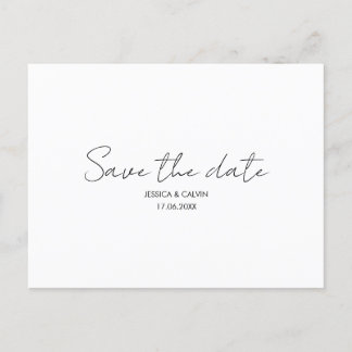 Kundenspezifische Minimal Save the Date Hochzeitka Postkarte