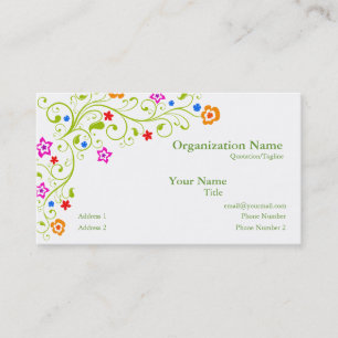 Kundenspezifische mit BlumenVisitenkarten Visitenkarte