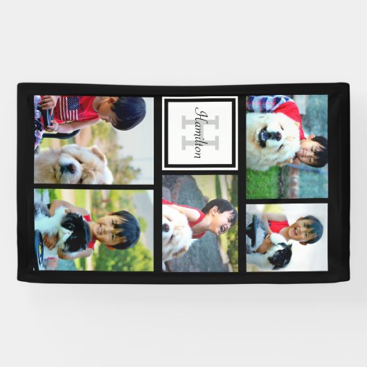 Kundenspezifische mit Monogramm 5 Banner (Horizontal)