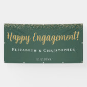 Kundenspezifische moderne Gold-Verlobung Banner (Horizontal)