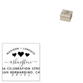 Kundenspezifische moderne Herznamen und Rücksendea Gummistempel (Stempel)