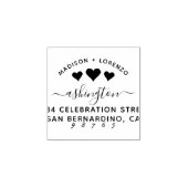 Kundenspezifische moderne Herznamen und Rücksendea Gummistempel (Prägung)