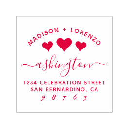 Kundenspezifische moderne Herznamen und Rücksendea Permastempel