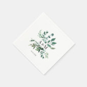 Kundenspezifische Monogram Leafy Napkins Serviette (Ecke)