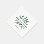 Kundenspezifische Monogram Leafy Napkins Serviette (Ecke)
