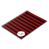 Kundenspezifische Monogramm-Initialen-rote Notizblock (Linke Seite)