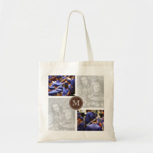 Kundenspezifische Monogramm Instagram Tragetasche