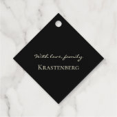 Kundenspezifische Monogramm Name Gruß-Imitate Gold Geschenkanhänger (Rückseite)