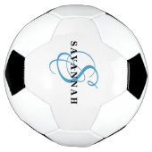 Kundenspezifische Monogramm Name Moderne Fun Sport Fußball (Gedreht)