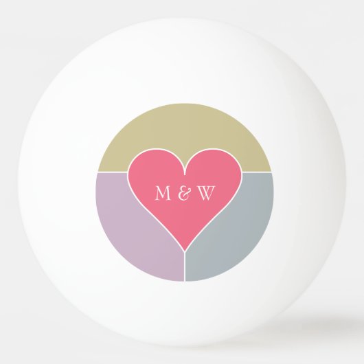 Kundenspezifische Monogramm- u. Datumsbälle des Tischtennisball (Vorderseite)