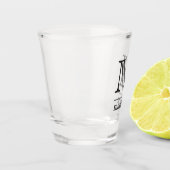 Kundenspezifische Monogramm- u. Namen-Schnapsglas Schnapsglas (Links)