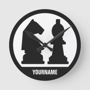 Kundenspezifische Monogramm-Wanduhren des SCHACHS Runde Wanduhr