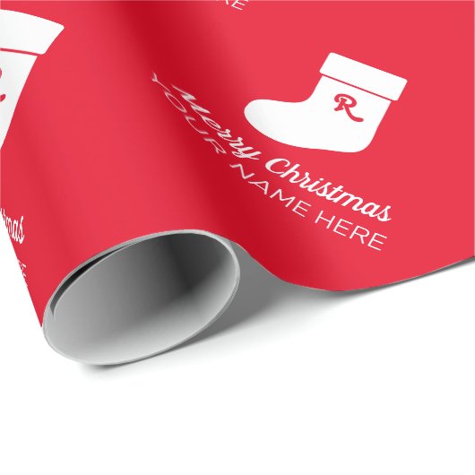 Kundenspezifische Monogramm Weihnachtsgeschenk für Geschenkpapier (Rolleneckpunkt)