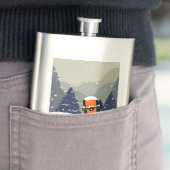 Kundenspezifische Monogrammflasche WinterSnowboard Flachmann (Beispiel)