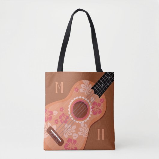 Kundenspezifische Monogrammtaschen des Ukulele Tasche (Vorderseite)