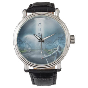 Kundenspezifische Monogrammuhren UFO-Trampers Armbanduhr