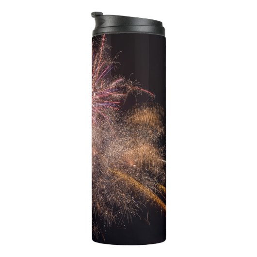 Kundenspezifische Monogramtrommel der Feuerwerke Thermosbecher (Nach rechts gedreht)