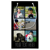 Kundenspezifische multi Foto-Mosaik-Bild-Collage Kleine Geschenktüte (Rückseite)