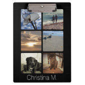 Kundenspezifische multi Foto-Mosaik-Bild-Collage Klemmbrett (Vorderseite)