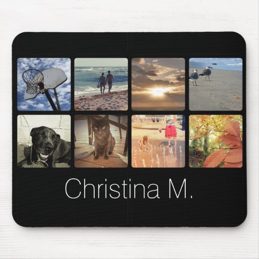 Kundenspezifische multi Foto-Mosaik-Bild-Collage Mousepad (Vorne)