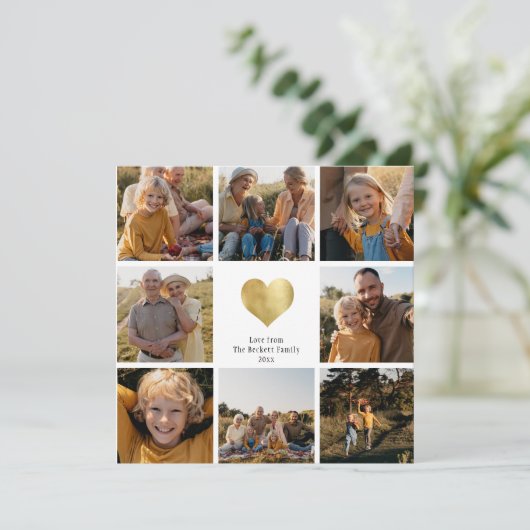 Kundenspezifische Multi-Foto-Produktfamilie - Gold (Stehend Vorderseite)