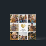 Kundenspezifische Multi-Foto-Produktfamilie - Gold<br><div class="desc">Moderne,  schlichte,  elegante Collage in einem Gitterlayout mit goldenem Herz und individueller Botschaft aus Ihrer Familie.</div>