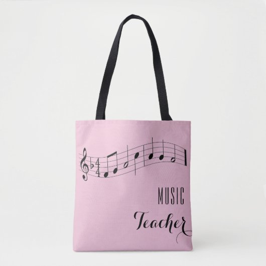 Kundenspezifische Musik-Lehrer-Tasche - Rosen-Rosa Tasche (Vorderseite)