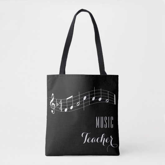 Kundenspezifische Musik-Lehrer-Tasche - Schwarzes Tasche (Vorderseite)